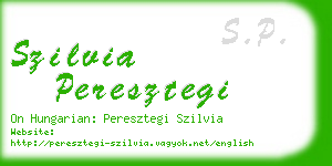 szilvia peresztegi business card